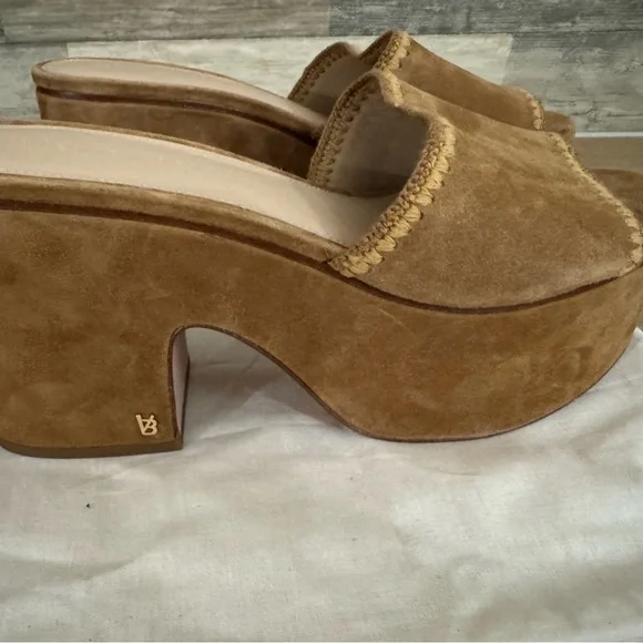 Veronica Beard Tan Suede Clogs - Picture 3 of 7